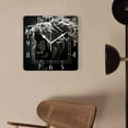thumbnail image 4 of 14 Inch Wall Clock Battery Operated Square Clock Decorative for Office, Kitchen, Outdoor, Living Room，Lion Dark Painting, 4 of 4