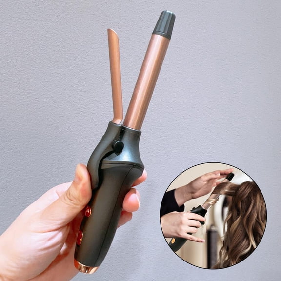 Cordless Curling Iron USB Rechargeable, Mini Portable Flat Iron Curler - 3 Temp Settings, 30s Rapid Heat for Travel & On-the-Go Styling