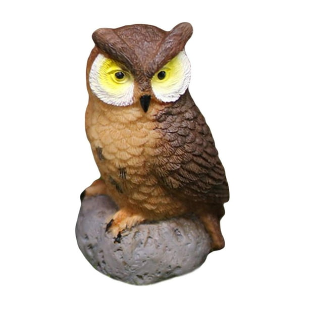 Mini búhos de resina, figuritas en miniatura, adorno de búho de jardín de hadas para casa de muñecas, maceta, Micro paisaje, decoración artesanal de Café