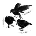 thumbnail image 2 of Halloween Black Crow Figurine, Realistic Feathered Raven Bird Model Sculpture for Spooky Tabletop Desk Shelf Party Decoration, 2 of 3