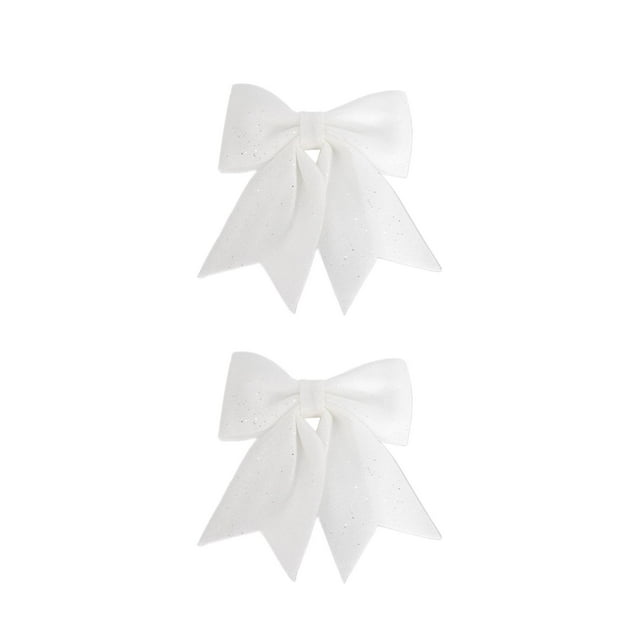2 piezas de lazo para de Navidad, lazo para corona de Navidad, lazo decorativo para corona, guirnalda, fiesta, sala de estar, patio trasero