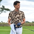 thumbnail image 4 of Daiia Pug Pattern Men’s Polo Shirts,Solid Deck Shirt,Classic Fit, Breathable Cotton Polo for Casual and Sport Wear-Medium, 4 of 7