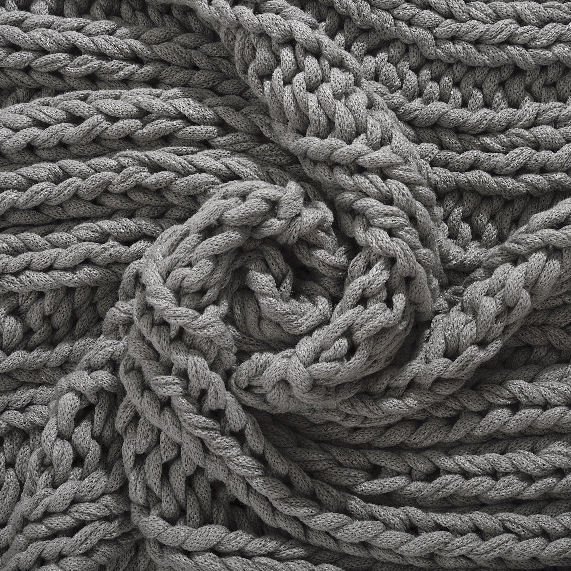 Modern Threads Chunky Knit Acrylic Throw Blanket, 50" x 60", Gray