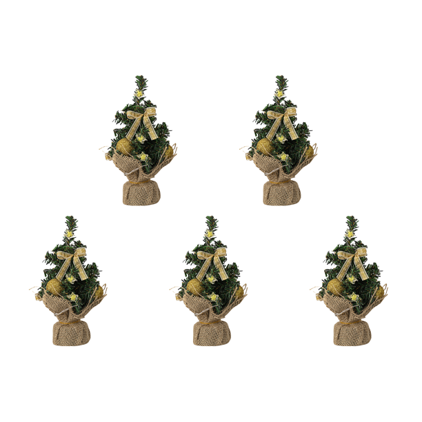 Mini Adorno para Navidad Con Centros Mesa LED (dorado)