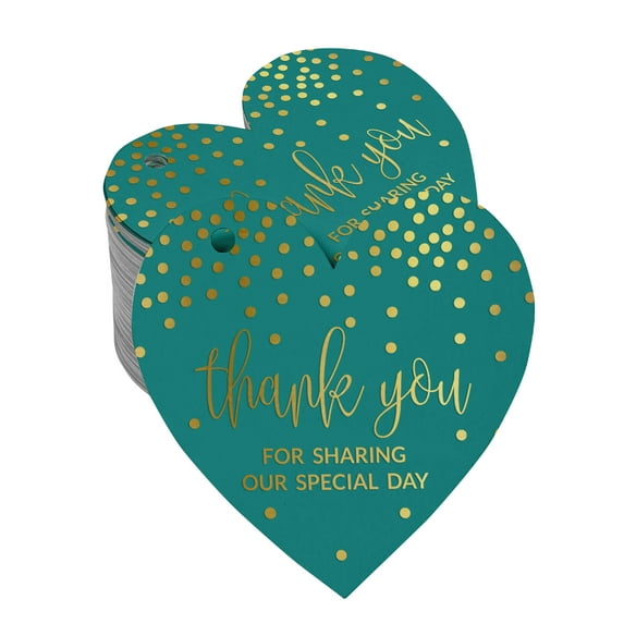 Inkdotpot Real Gold Foil Thank You For Sharing Our Special Day Bridal Shower-Baby Shower-Retirement-Wedding-Birthday Tags Favor Hang Paper Tags 50 Pieces