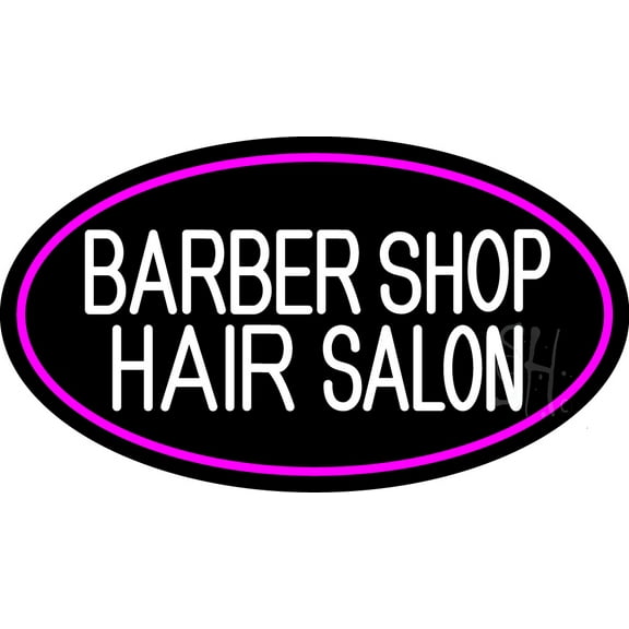 Barber Shop Hair Salon LED Neon Sign 13 x 24 - inches, Black Square Cut Acrylic Backing, with Dimmer - Bright and Premium built indoor LED Neon Sign for Defence Force.