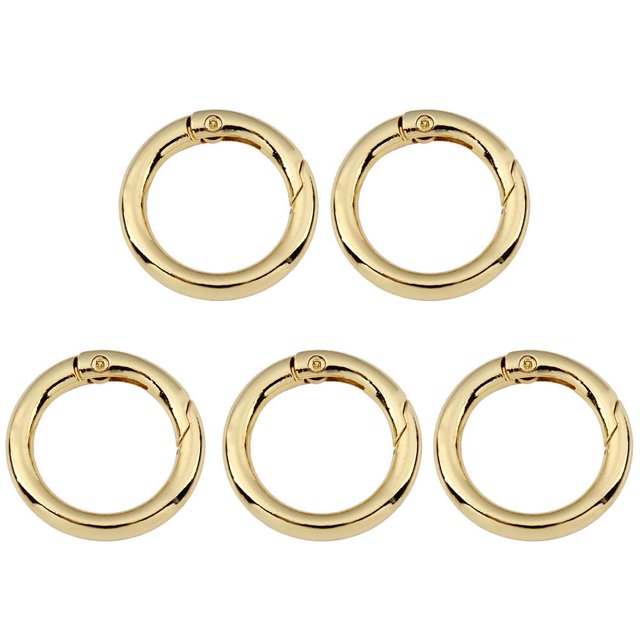 Collar 5 uds Spring Gate O Ring que se puede abrir llavero bolsa cinturón perro cadena hebillas (oro) Likrtyny Para Estrenar
