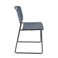 thumbnail image 5 of Regency Cain 42 in. Round Breakroom Table- White & 4 Zeng Stack Chairs- Blue, 5 of 7