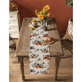 thumbnail image 4 of Thanksgiving Pumpkin Burlap Cotton Table Runner 13x90 Inches Long, Fall Orange Floral Vintage Pastoral Farmhouse Table Runners, Outdoor Dining Tablecloths Decor for Baby Shower/Party/Wedding, 4 of 6