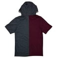thumbnail image 2 of Ecko Unltd Men's Hoodie T-Shirt Panel Stitched Colorblock Short Sleeve Tee (Large, Burgundy/Charcoal Heather), 2 of 4