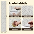 thumbnail image 5 of Vintage Peel and Stick Wallpaper White Wood Rustic Texture Wall Mural 17.7in x 9.8ft Self Adhesive Removable Wall Paper Renter Friendly Wallpaper for Nursery Bedroom Cabinets, 5 of 8