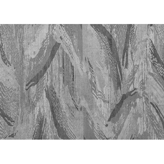 Ahgly Company Indoor Rectangle Oriental Gray Modern Area Rugs, 8' x 12'