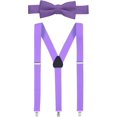 thumbnail image 1 of GHSDFBB Holdu2019Em 1" Teens & Men Suspender and Bow Tie Set EXTRA STURDY POLISHED CLIPS, Pre-tied Bow Tie, Perfect for Tuxedo, 1 of 6