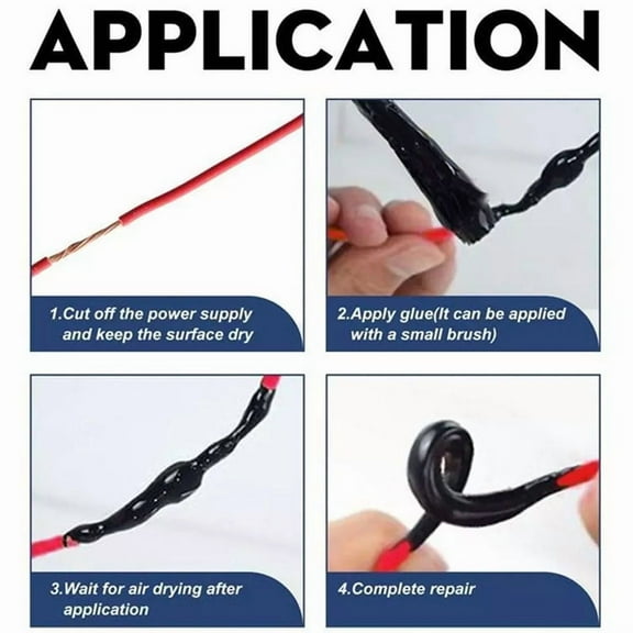 Liquid Electrical Tape High Temperature Insulating Glue Fast Dry Waterproof Dielectric Sealant For Wires Cables Home Use Electrical Equipment