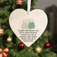 thumbnail image 5 of Heart Shaped Sea Glass Hanging Ornament Coastal Beach Theme For Home Garden Wall Window Display Ceramic German Design, 5 of 5