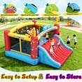 thumbnail image 5 of Veeboto Bounce House with 550W Blower, Indoor & Outdoor Jumping House with Big Slide, Jumping Area, Ball Basket, Ball Net, Target, Boxing Ring, Bounce Castle for Big Kids, 5 of 7
