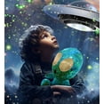thumbnail image 3 of DolliBu Snug-Mooshies Space Green Alien Stuffed Animal Plush Toy - Space Super Fluffy Soft Animal Friend for Girls and Boys, Medium Huggable Cute Plush for Kids Play Cuddling and Decoration - 12 Inch, 3 of 9