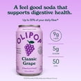 thumbnail image 3 of Olipop Prebiotic Soda Pop, Classic Grape, High Fiber, 12 fl oz, Refrigerated, 3 of 7