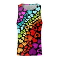 thumbnail image 4 of Men's Tank Tops Spring Festive Carnival Sleeveless Heart Print O Neck Vest Tshirts Outwear, 4 of 4
