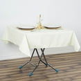 thumbnail image 2 of BalsaCircle 54" Ivory Square Premium Polyester Tablecloth Catering Dining Table Linens, 2 of 4
