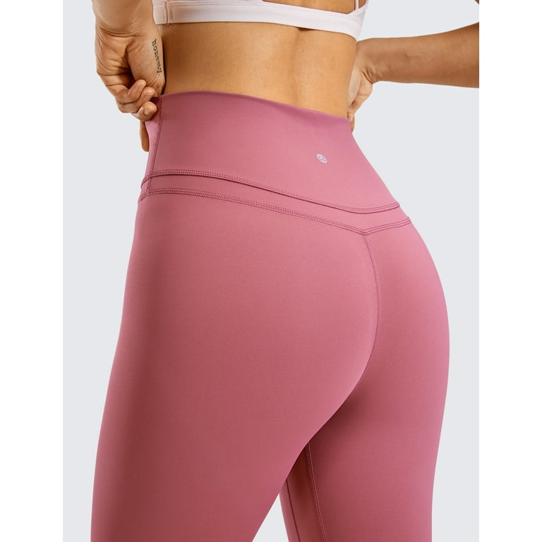 CRZ YOGA Women's Zip Pockets Workout Leggings Naked Feeling 25 Inches -  High Waisted Yoga Pants Gym Tights Soft Arctic Plum X-Small at  Women's  Clothing store