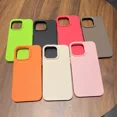 thumbnail image 2 of ML Fashion Solid Color Simple Couples Phone Case For iPhone 15Pro Max 11 12 13 14 Pro Max Candy Color Silicone Soft TPU Back Cover, 2 of 6