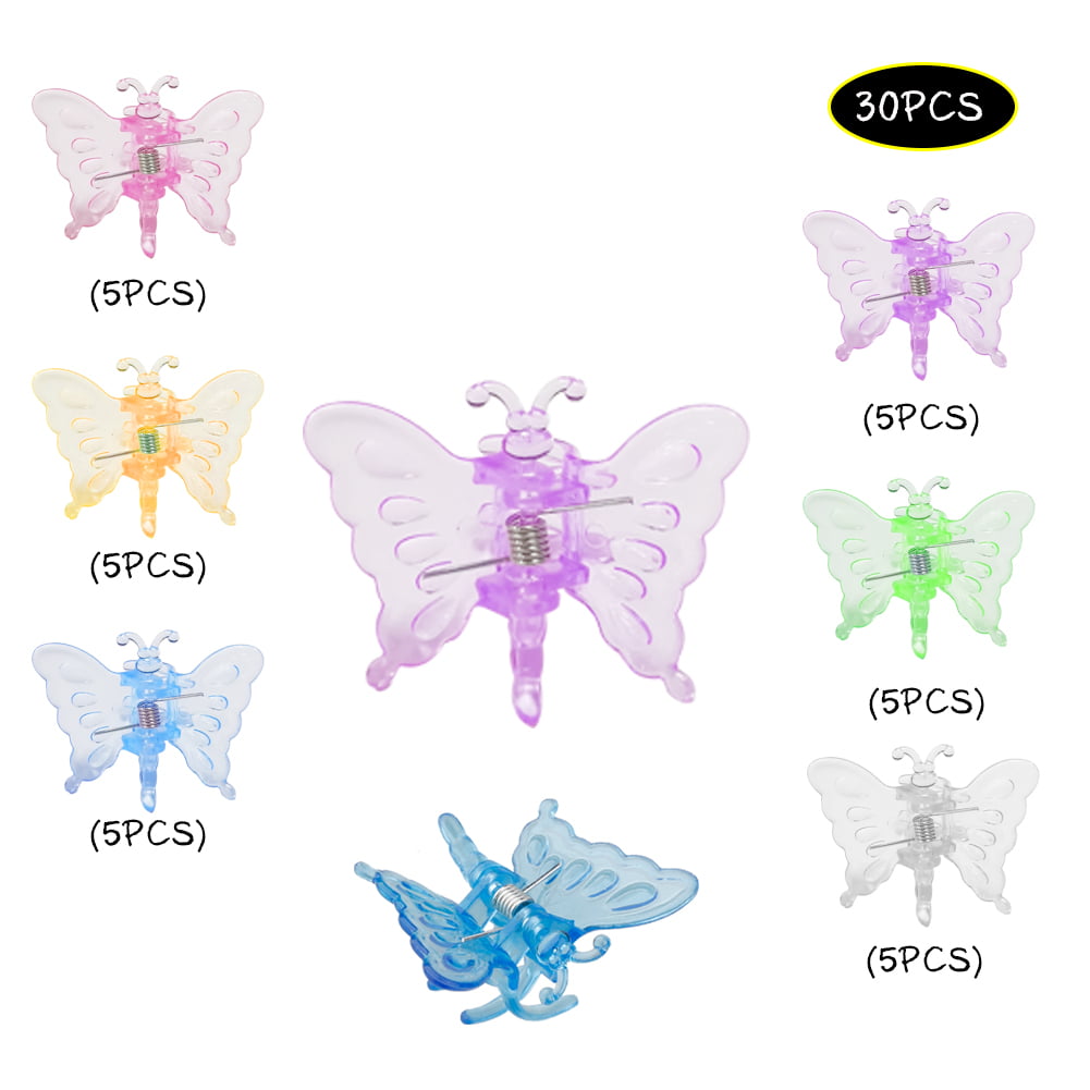 30 decorative butterfly orchid nursery plant clips supports 5 colors large 