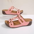 thumbnail image 6 of Summer Sandals For Women Casual Solid Color Fish Mouth Thick-soled Bottom Fashion Wedge Summer Style Womens Sandals for Summer, 6 of 9