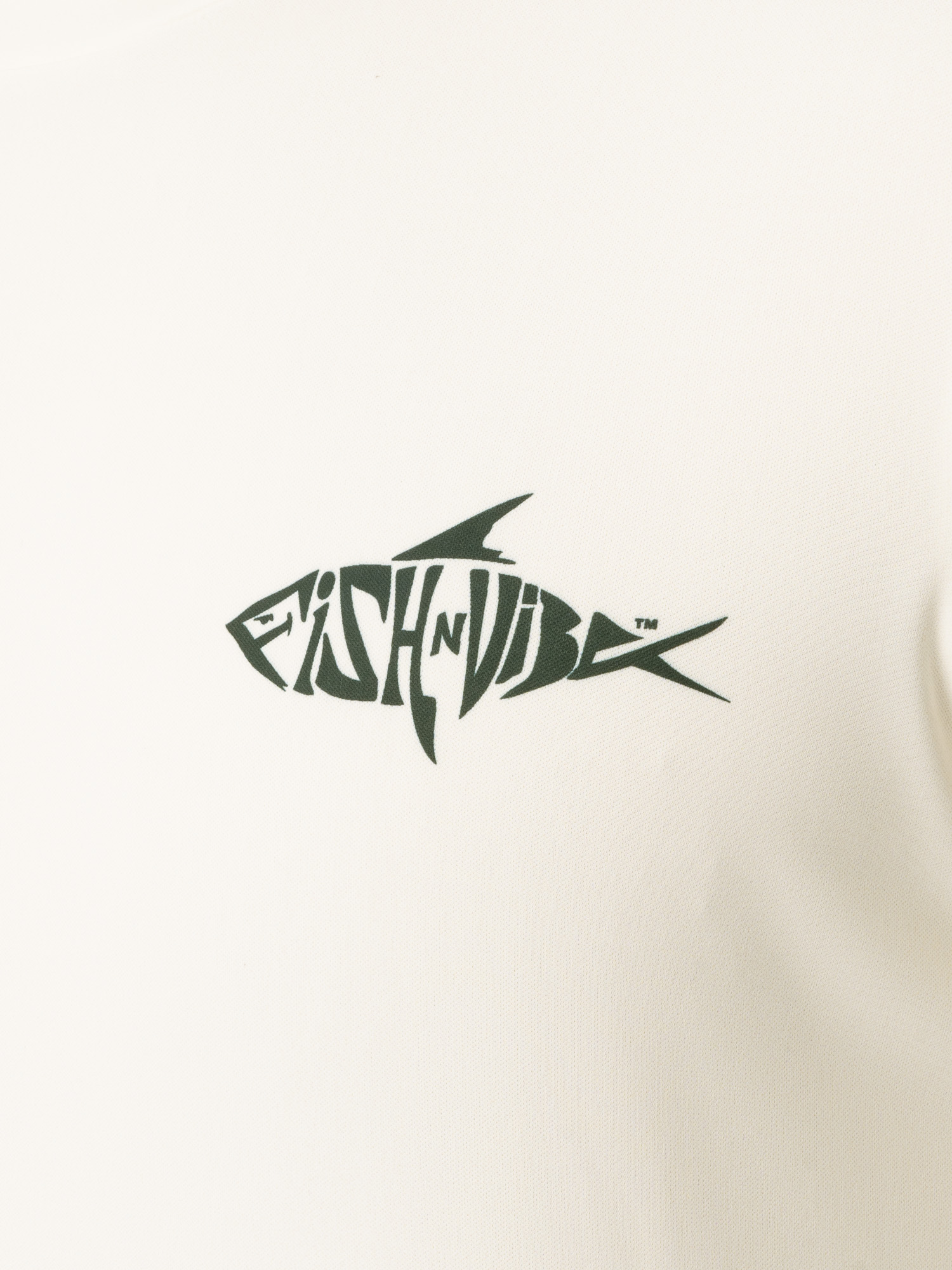 Fish N Vibe Men's Long Sleeve Performance Fishing Graphic Tee, Cream Swirly Rainbow Trout, S