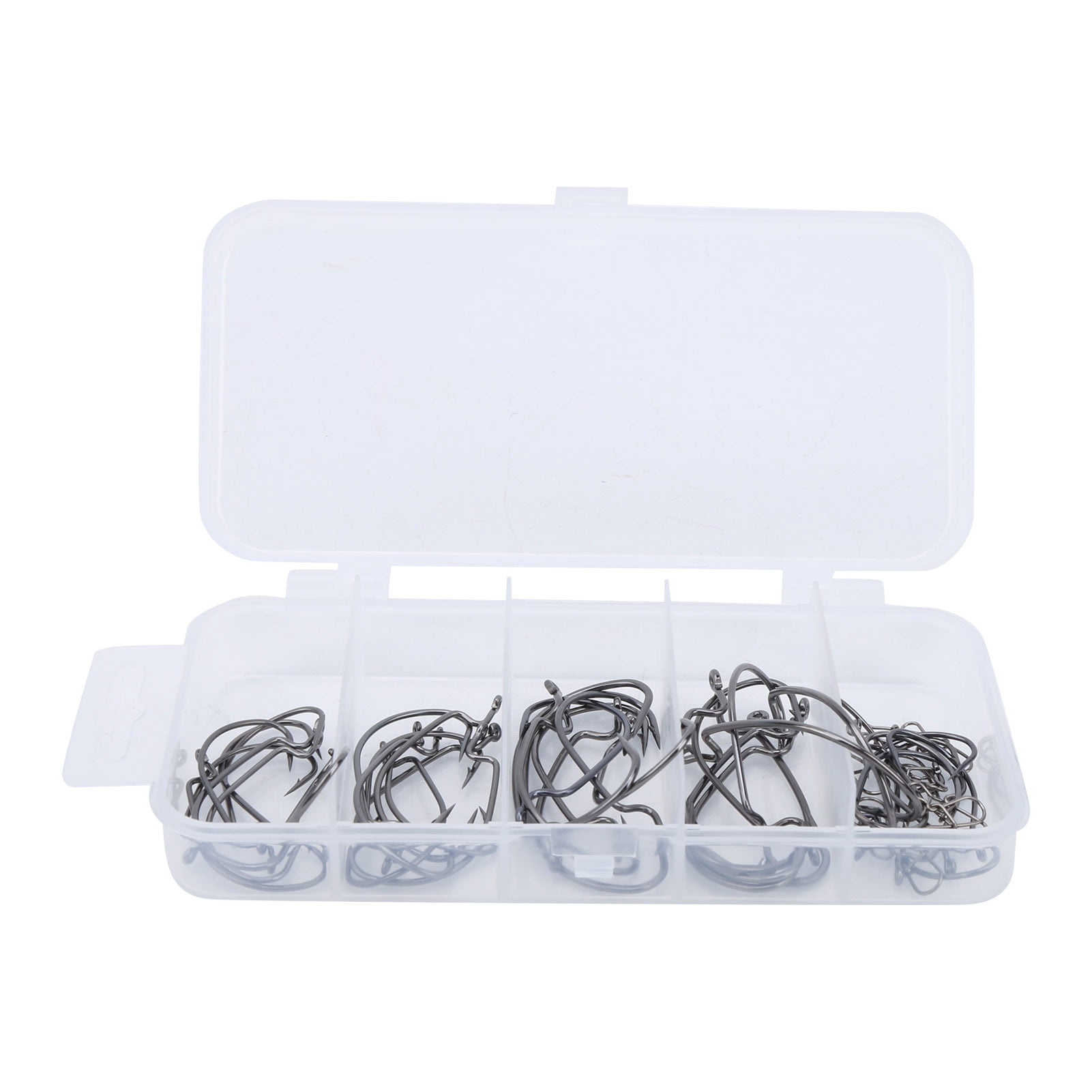Details about   1 Box Alloy Steel Wide Belly Crank Hook Set Sharping Worm Hook Kit Fishing Accs 