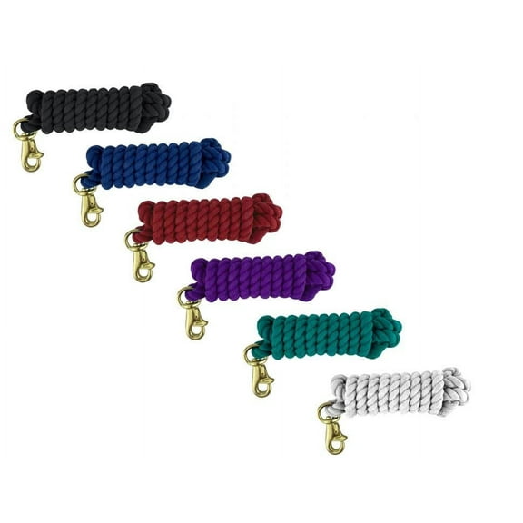 10' Cotton Lead w/ Trigger Bull Snap (Black)