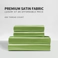 thumbnail image 7 of MR&HM Satin Bed Sheets, Full Sheets Set, 4 Pcs Silky Bedding Set, Sage, 7 of 7