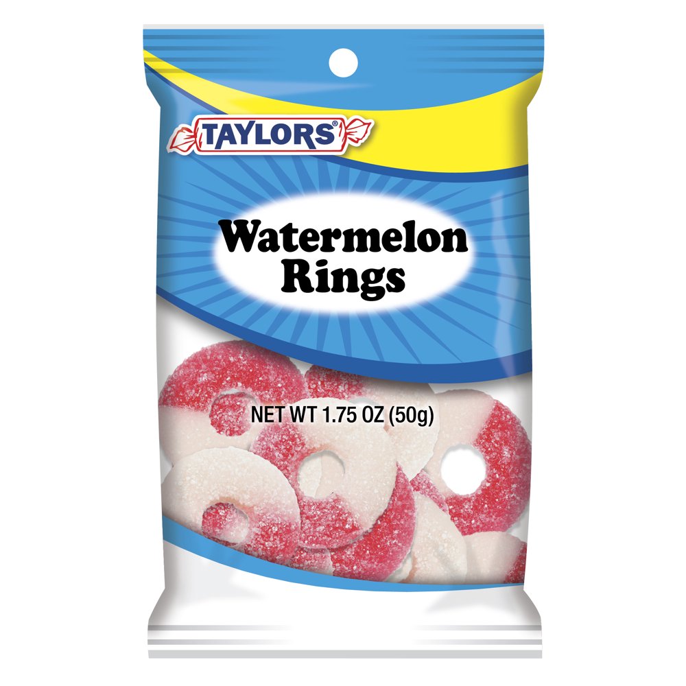TAYLORS CANDY WATERMELON RINGS Snack Size