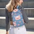 thumbnail image 5 of Fotbe Cute Pig Flowers Mochila de Lona con Estampado, Mochila Duradera, Mochila Versátil de Alta Calidad, Mochila Compacta Vintage-Small, 5 of 5