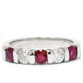 thumbnail image 4 of Pompeii3 1/2Ct Ruby & Diamond Wedding Anniversary 14K White Gold Ring (G/H,I1), 4 of 4