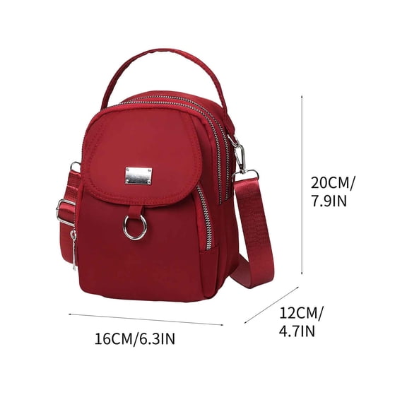 Crossbody Bags for Women Waterproof Nylon Messenger Bag with Adjustable Strap and Headphone Port 6.29 in x 4.72 in x 7.9 in