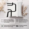 thumbnail image 2 of Ethan Taylor Abstract Throw Pillow Soft Cushion Cover 'Lines Shapes' Mid-Century Modern Pattern Decorative Square Accent Pillow Case, 20x20 Inches, Black, White, 2 of 5