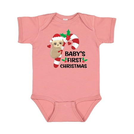 

Inktastic 1st Christmas Baby Girl Outfit Sloth Gift Baby Boy or Baby Girl Bodysuit