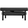 thumbnail image 4 of Meridian Furniture Parlor Black Boucle Fabric Bench, 4 of 16