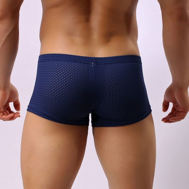 Men Ice Silk Seamless Underwear Boxer Shorts Sexy Ultra-thin Panties  Underpants