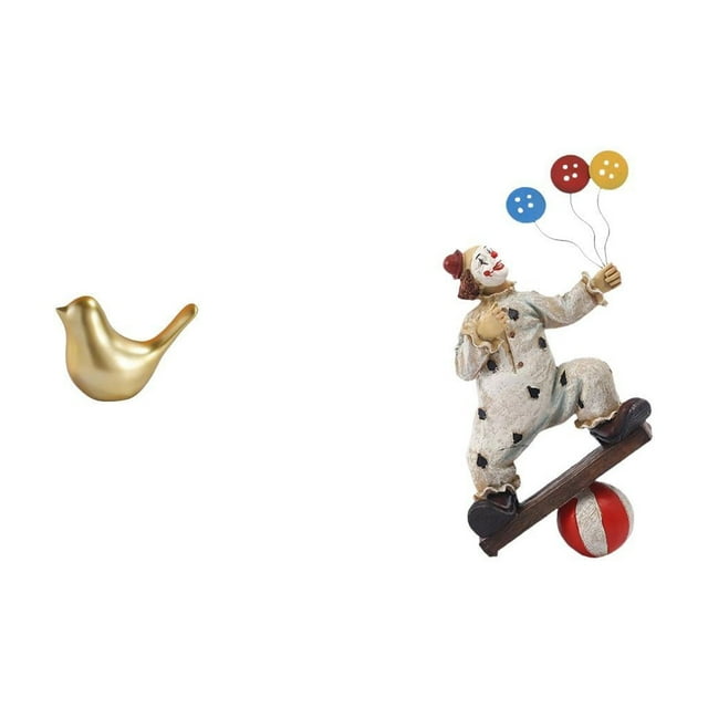 Figurita de con pájaros dorados, estatua de animal, adorno moderno para decoración del hogar, escultura de pájaro, colección, estatuilla, centr