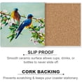 thumbnail image 2 of GZHJMY Birds On Flower Tree Printed Square Ceramic Coaster for Drinks with Cork Base for Coffee Cups, Place Mats for Home Decor, 6 Pcs, 2 of 4