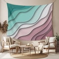 thumbnail image 2 of Green Ombre Tapestry for Bedroom Wall Hanging Tapestry, Modern Geometric Abstract Dark Red Cream Ceiling Backdrop Tapestries Poster Blanket Wall Decor for Teens Room Living Room Dorm 39" x 59", 2 of 8