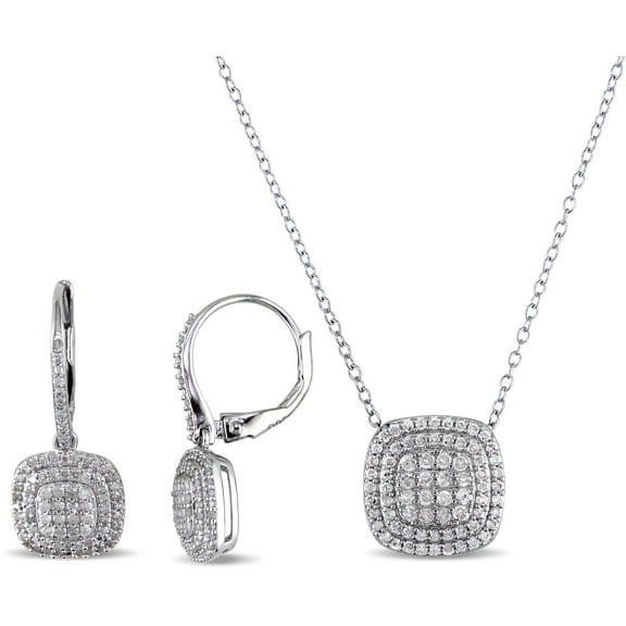 Everly Women's Diamond Sterling Silver Jewelry Set
