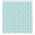thumbnail image 3 of Ambesonne Aqua Shower Curtain, Vintage Sun Flower, 69"Wx75"L, Seafoam and White, 3 of 3