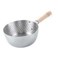 thumbnail image 2 of jicheng Nonstick Saucepan Milk Pot Stainless Steel Flat Pan for Hiking Teahouse Home 22cm, 2 of 9