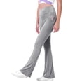 thumbnail image 2 of EnJoCho Girls High Waisted Flare Leggings Yoga Bootcut Pants Solid Color Full Length Bell Bottoms Cross Stretchy Dance Trousers 70s Style, 2 of 6