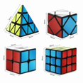 thumbnail image 3 of Speed Cube Set, Magic Cube Set de 2x2x2 3x3x3 Skewb y Pyramid Smooth Puzzle Toy oso de fresa Electrónica, 3 of 3