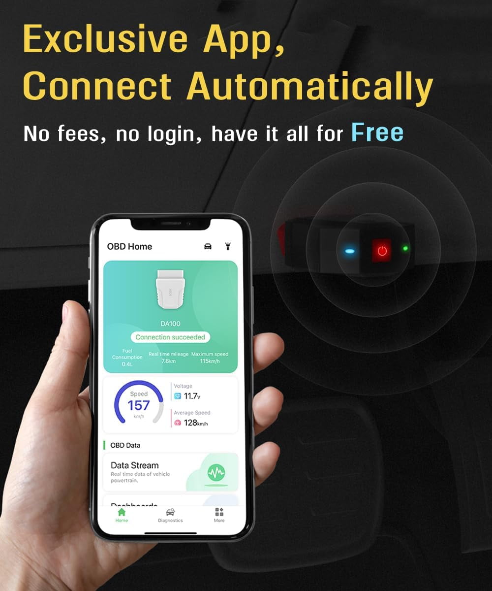 strAumptious  OBD2 Scanner Diagnostic Tool for iOS and Compatible Connectivity, Code Reader for and Scan Tool APP After 1996