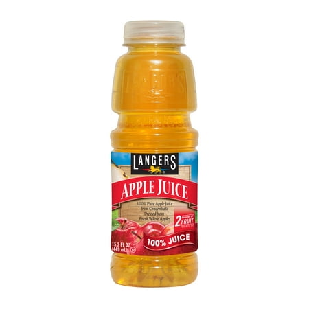 Langers 100% Juice, Apple, 15.2 Fl Oz, 12 Count